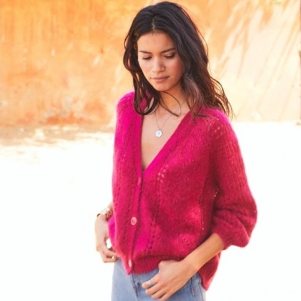 Sézane Dereck Cardigan in Pink